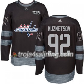 Washington Capitals tröja Evgeny Kuznetsov 92 1917-2017 100th Anniversary Adidas Svart Authentic - NHL Tröjor Herr